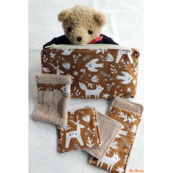Trousse de toilette enfant et ses accessoires cerf