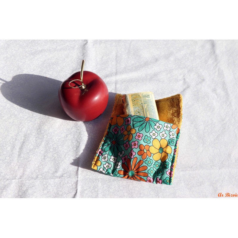 Housse pour savon année 60 orange