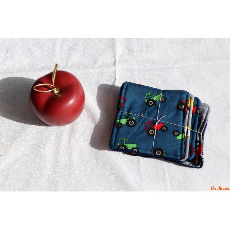 Lot de 4 lingettes tracteur et engin