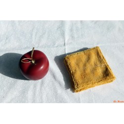 Lot de 4 lingettes éventail et fleur jaune