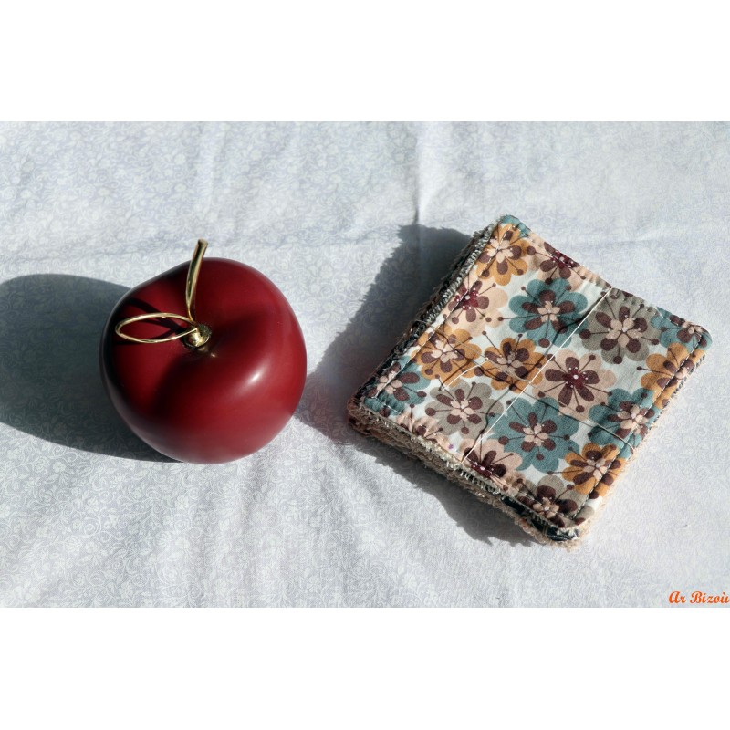 Lot de 4 lingettes fleurs automnes