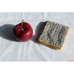 Lot de 4 lingettes petites fleurs blanches