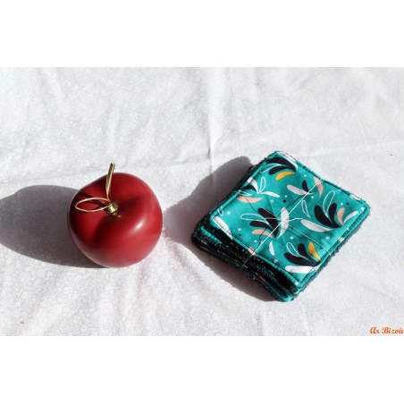 Lot de 4 lingettes feuillage vert