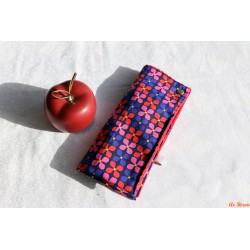 Housse adulte brosse à dents et dentifrice fleur rouge, rose et cobalt