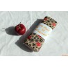 Lot de 4 feuilles d'essuie-tout fleurie noir et rouge