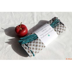 Lot de 4 feuilles d'essuie-tout géométrie noir et vert d'eau
