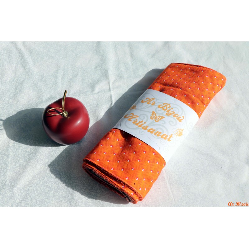 Lot de 4 feuilles d'essuie-tout géométrique orange