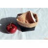 Lot de 4 lingettes et son panier éventail moutarde