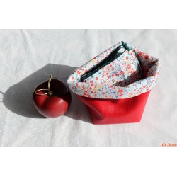 Lot de 4 lingettes et son panier printanier
