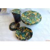 Lot de 4 couvercles fleurs jaunes