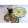 Lot de 4 couvercles paon