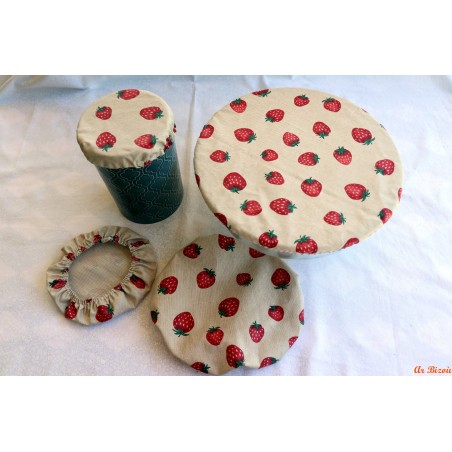 Lot de 4 couvercles fraises