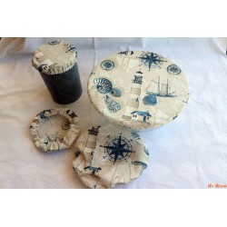 Lot de 4 couvercles bord de mer
