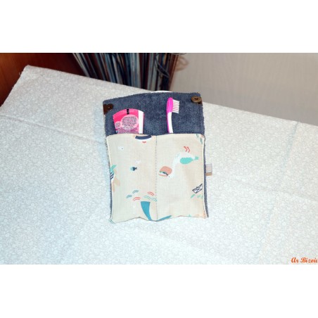 Housse enfant brosse à dents et dentifrice pirate