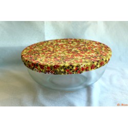 Couvercle L petite fleur jaunes et rouges