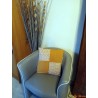 Coussin housse printemps/été - automne/hiver feuillage camel