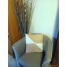 Coussin housse printemps/été - automne/hiver feuillage camel