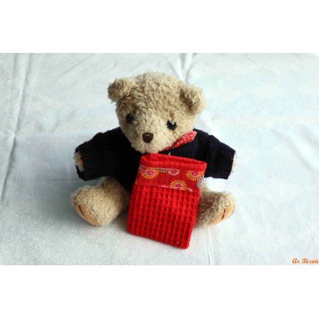 Gant de toilette enfant rouge artifice