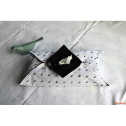 Housse origami pour boîte à mouchoirs hermines