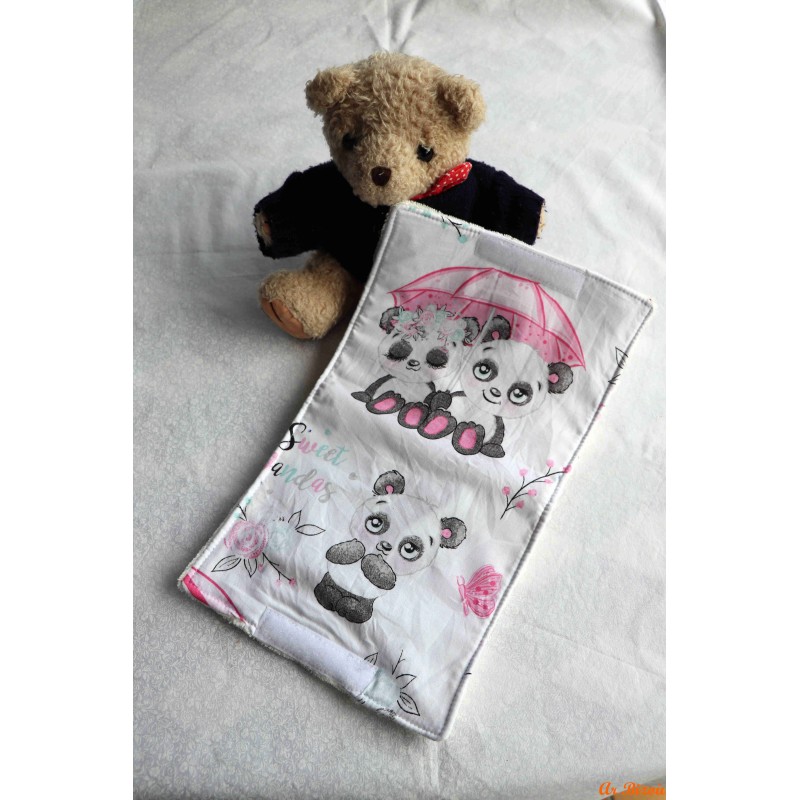 Serviette panda pour matelas nomade