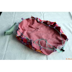 Pied sec floral année 60 mauve