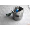 Panier rond floral bleu
