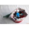 Panier rond floral rouge