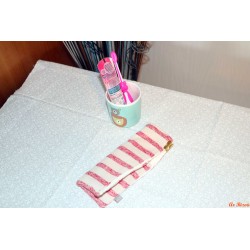Housse enfant brosse à dents et dentifrice marin rouge