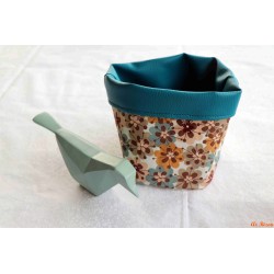 Panier simple fleurs brunes