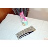Housse enfant brosse à dents et dentifrice fleurie