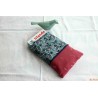 Housse de protection pour livre de poche fleurs marines et mauves