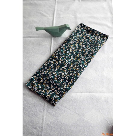 Sac réutilisable long petites fleurs blanches