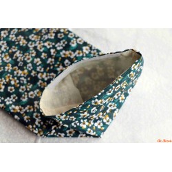 Sac réutilisable long petites fleurs blanches