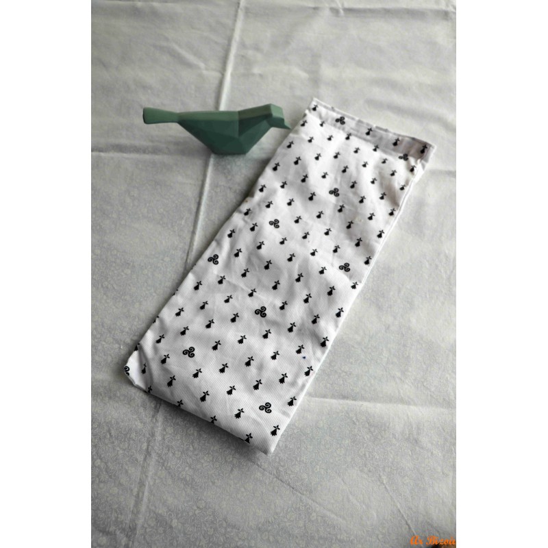 Sac réutilisable long hermines et triskèles