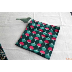 Sac réutilisable à salade géométrique