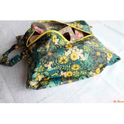 Sac à chaussures fleurs jaunes