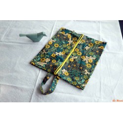 Sac à chaussures fleurs jaunes