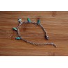 Bracelet de breloques hippocampes et étoile de mer verts