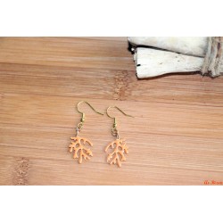 Boucles d'oreilles corail orange