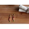 Boucles d'oreilles poissons écailles rouges