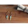 Boucles d'oreilles poissons écailles bleus et cercles