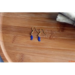 Boucles d'oreilles hippocampes bleus cobalt