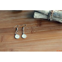 Boucles d'oreilles fleurs séchées jaunes