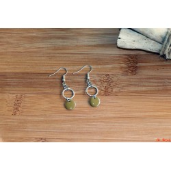 Boucles d'oreilles pastilles et cercles argentés