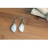 Boucles d'oreilles relief argenté en pâte polymère