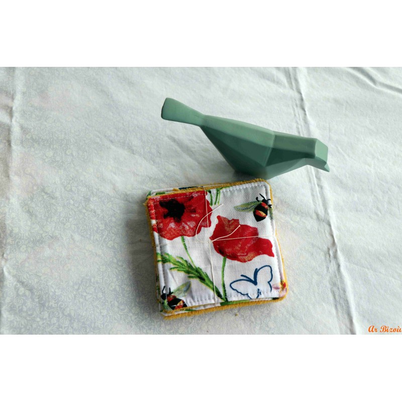 Lot de 4 lingettes nature