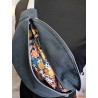 Sac banane velours bleu