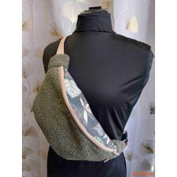 Sac banane bouclette kaki
