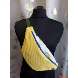 Sac banane velours jaunes