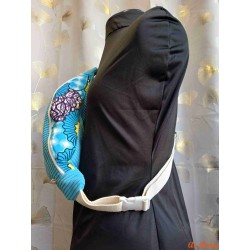 Sac banane velours turquoise